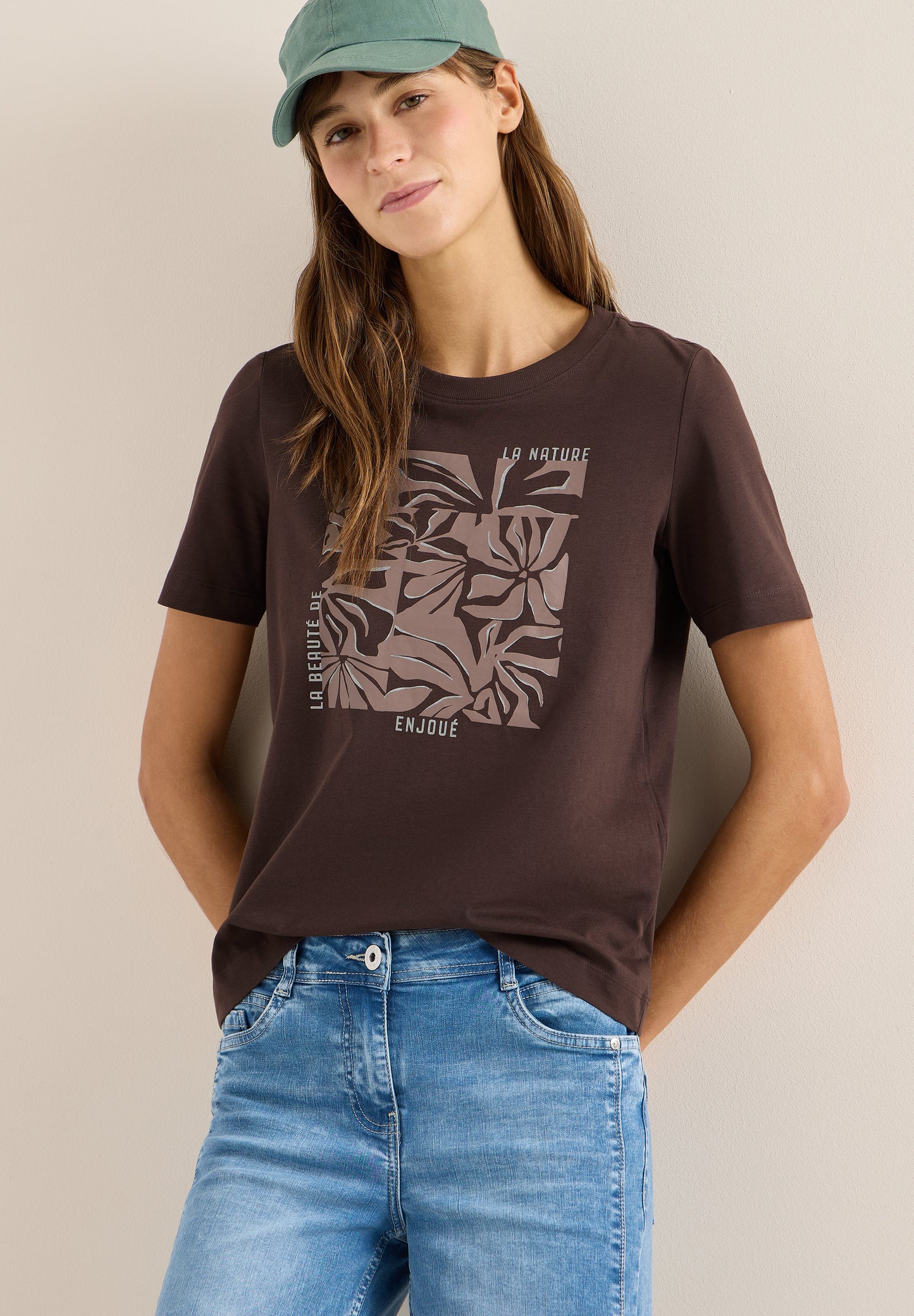 T-Shirt mit Rundhals und Frontprint