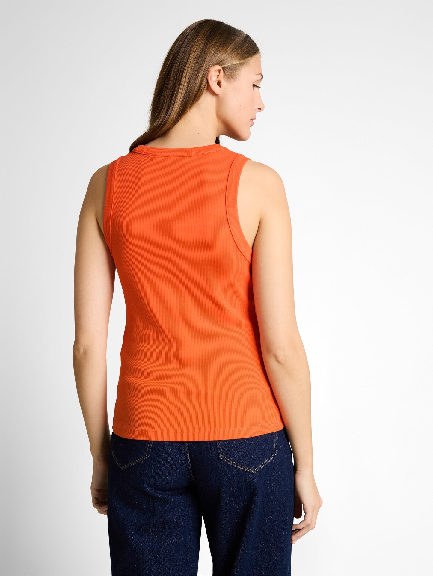 Slim Fit Top mit Rippstruktur