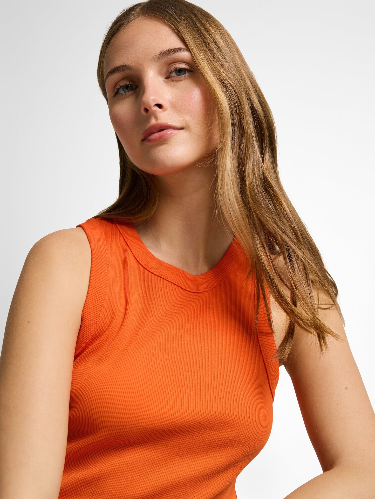 Slim Fit Top mit Rippstruktur