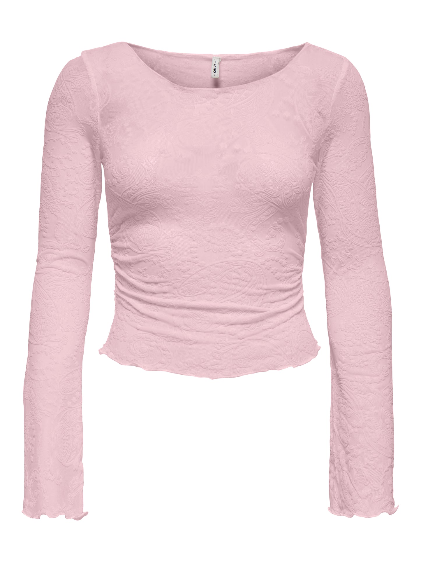 ONLVINNIE L/S BOATNECK RUCHING TOP JRS