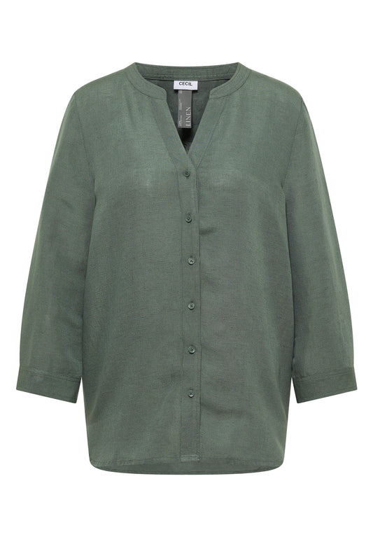 3/4-Arm Bluse aus Leinenmix