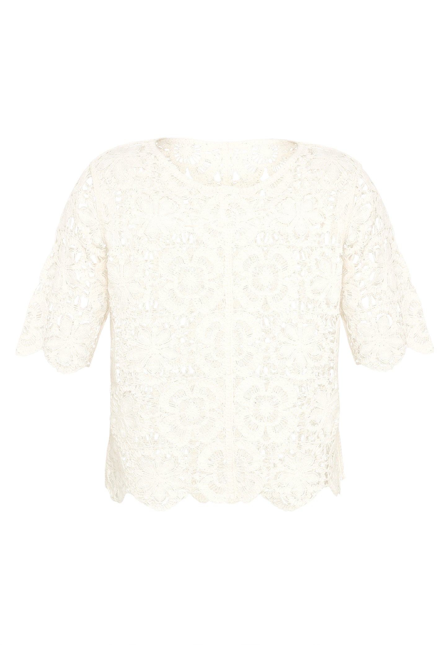 Lochstrick-Pullover