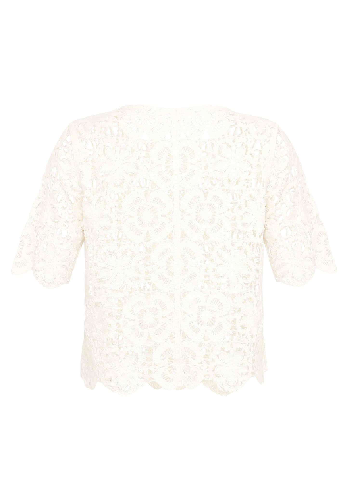 Lochstrick-Pullover