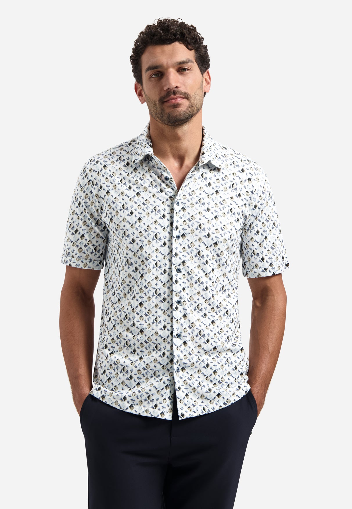 Shirt Short Sleeve Jersey Allover Printed