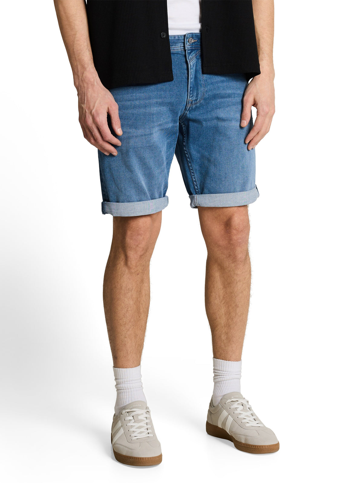 TTPIERS SLIM Jeans Shorts mit Superstretch
