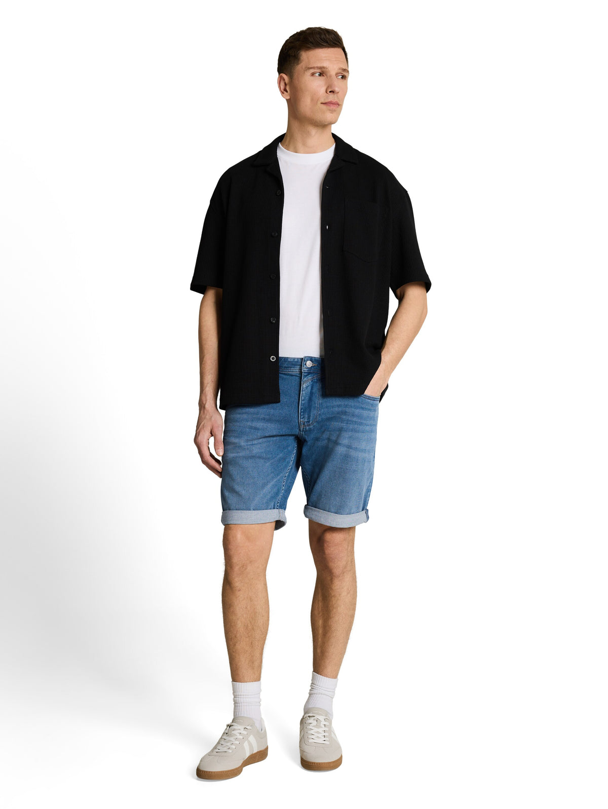 TTPIERS SLIM Jeans Shorts mit Superstretch