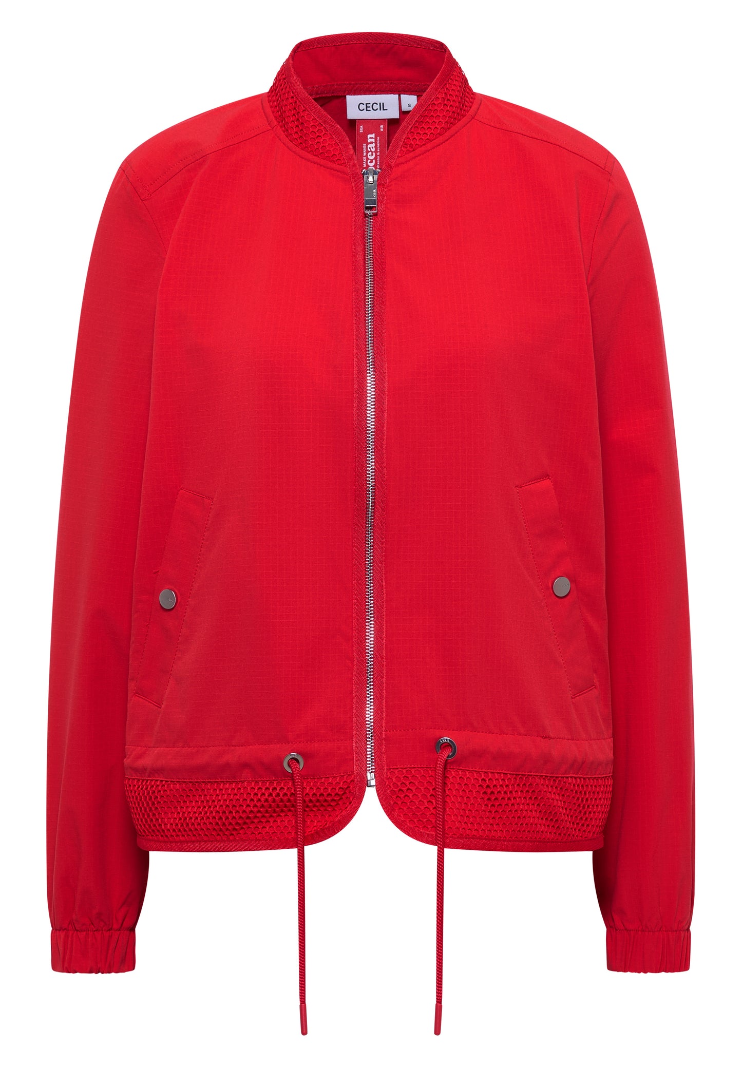 Blouson mit Tunnelzug und Mesh-Details