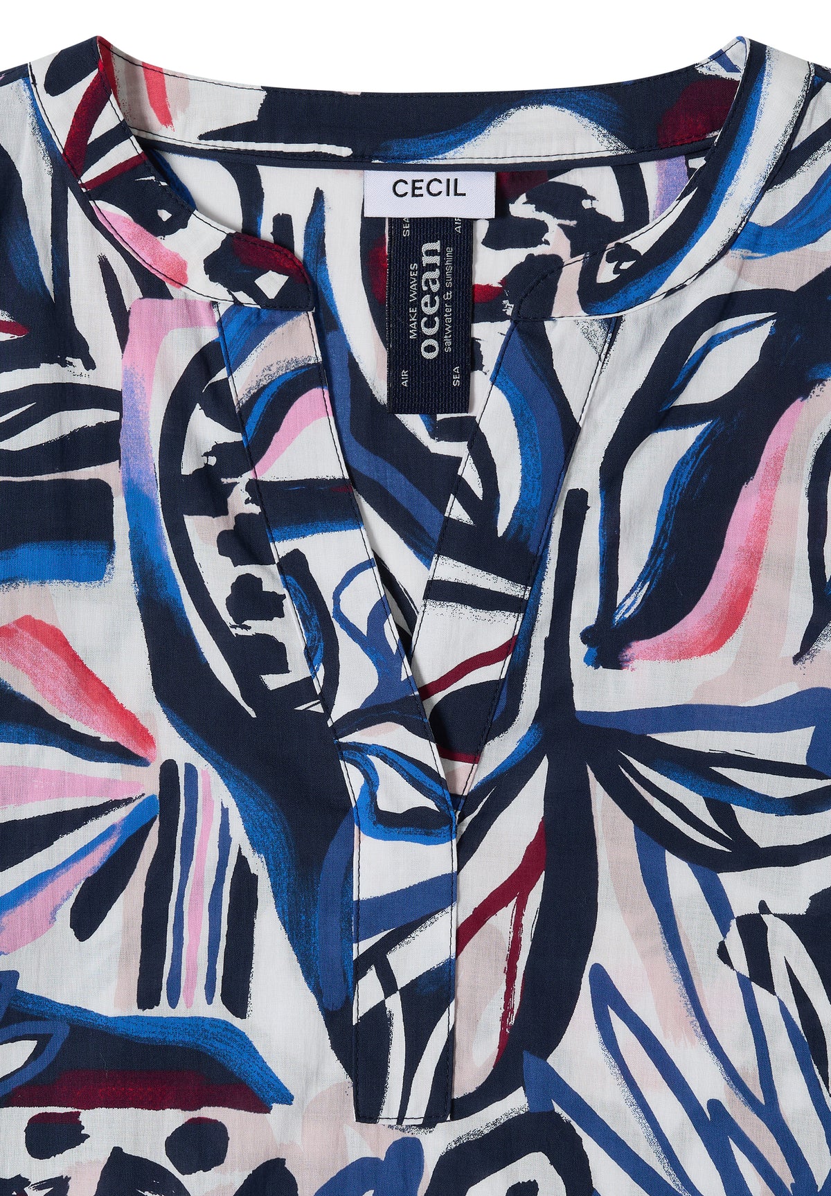 3/4-Arm Bluse mit Multicolor Print