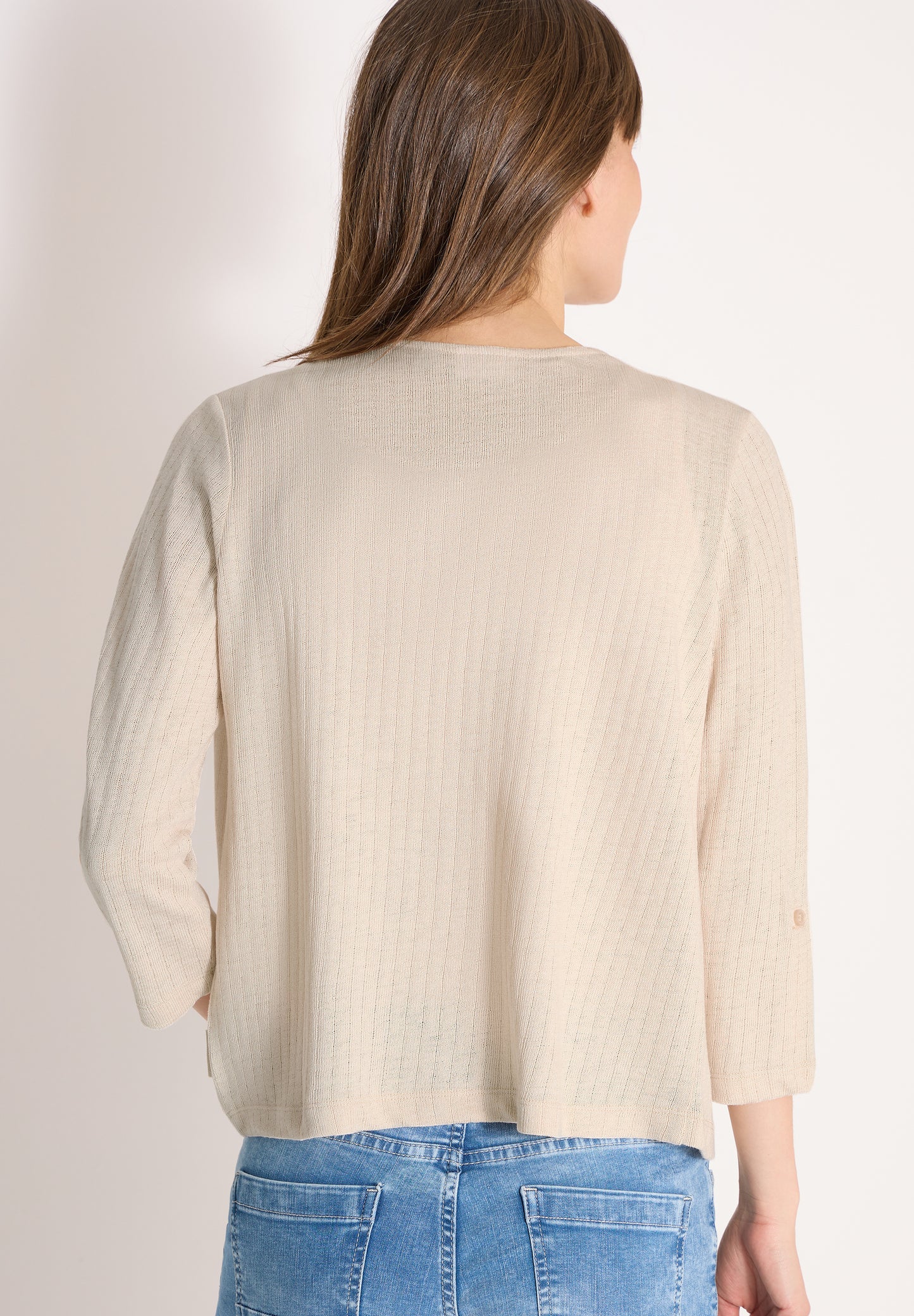 3/4-Arm Jacke in Strick-Optik