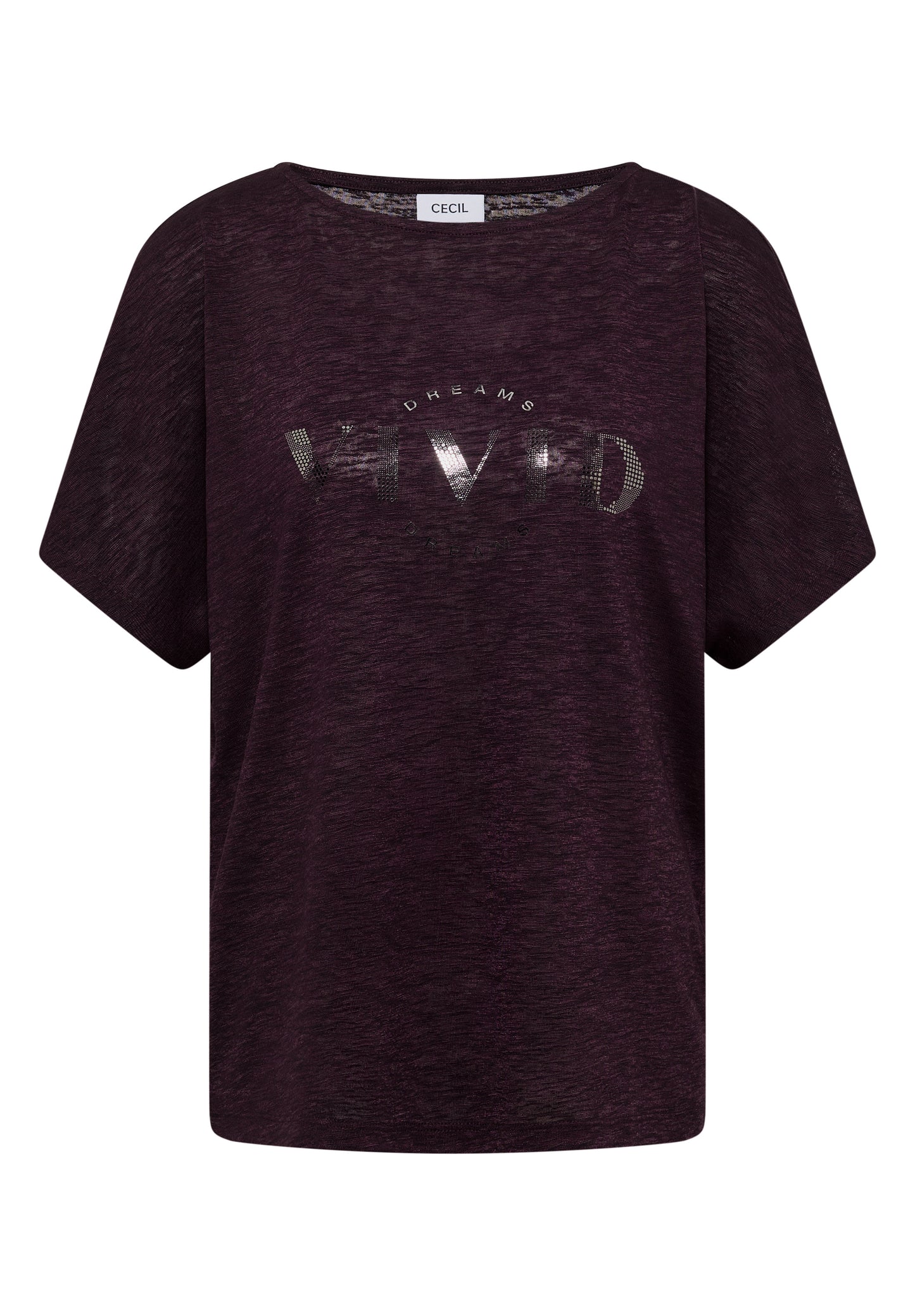 Dropped Shoulder Shirt in Leinen-Optik