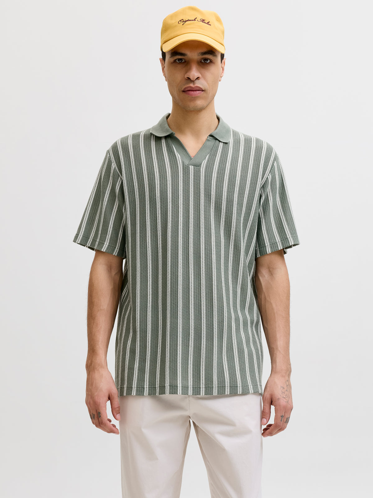 JPRBLUHARRY SS SPLIT NECK POLO SN