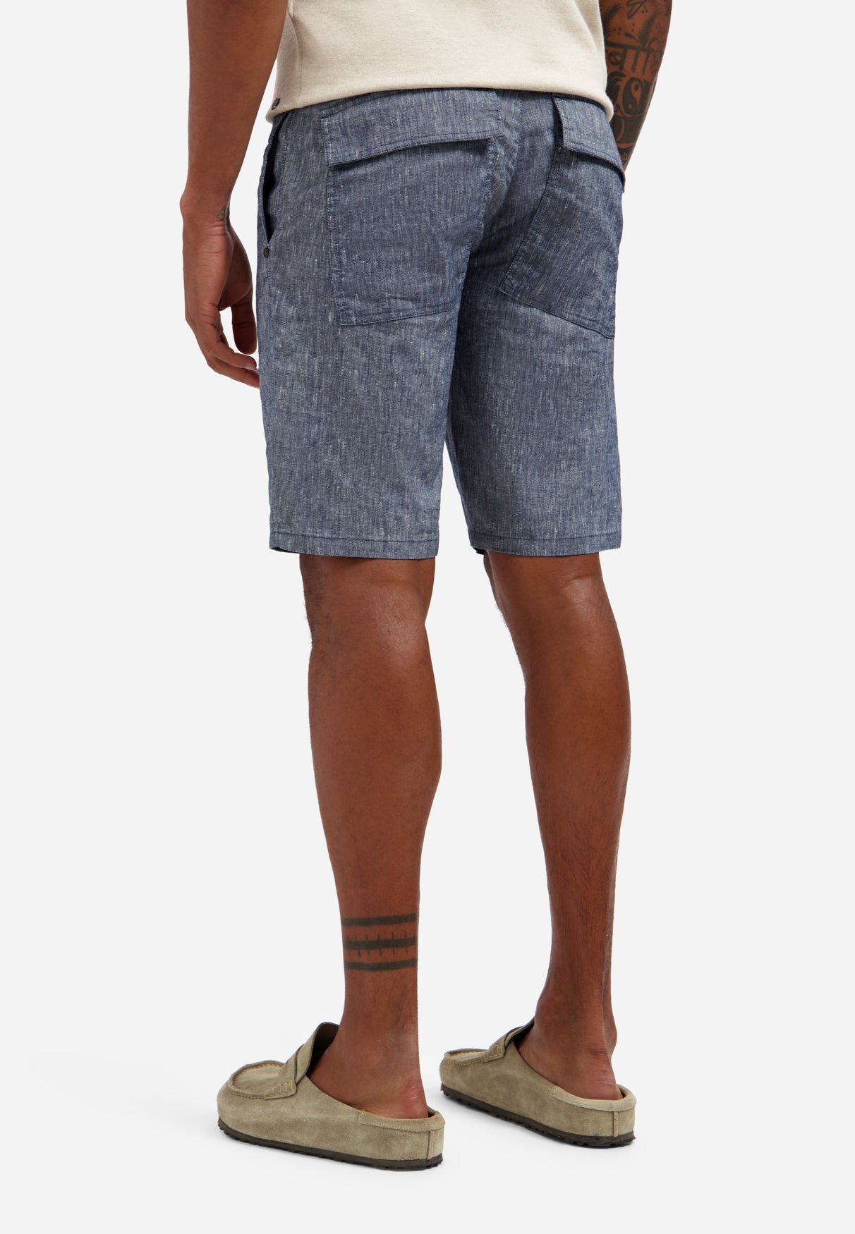 Short Chino With Linen