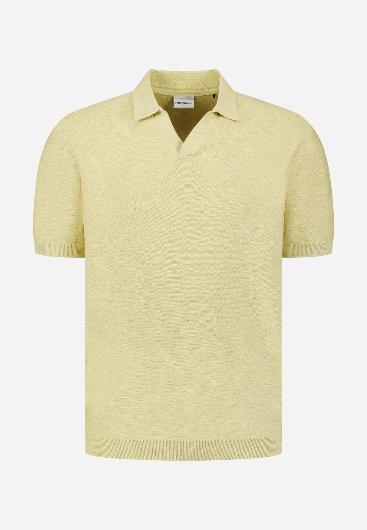 Pullover Short Sleeve V-Polo Slub