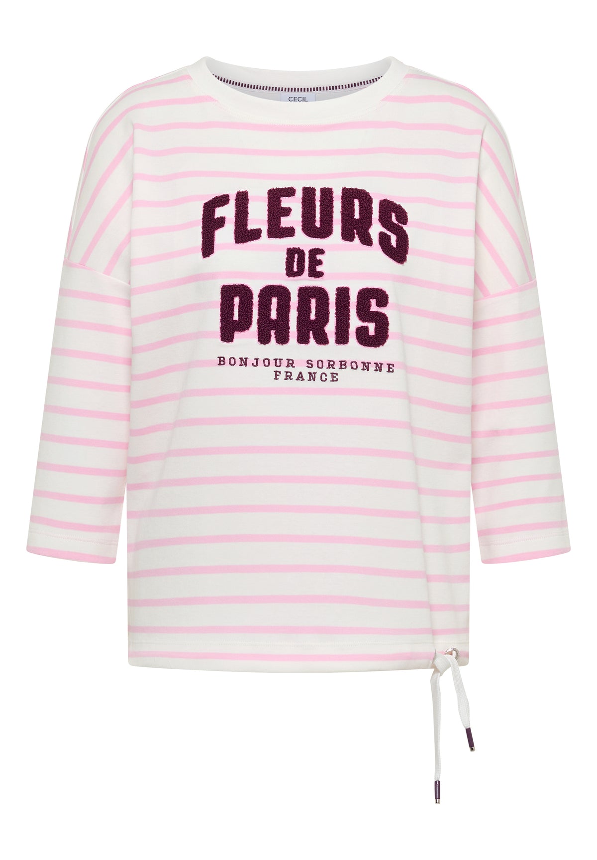 3/4-Arm Shirt mit Wording Artwork