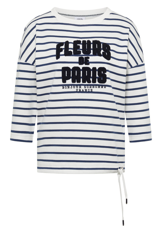 3/4-Arm Shirt mit Wording Artwork