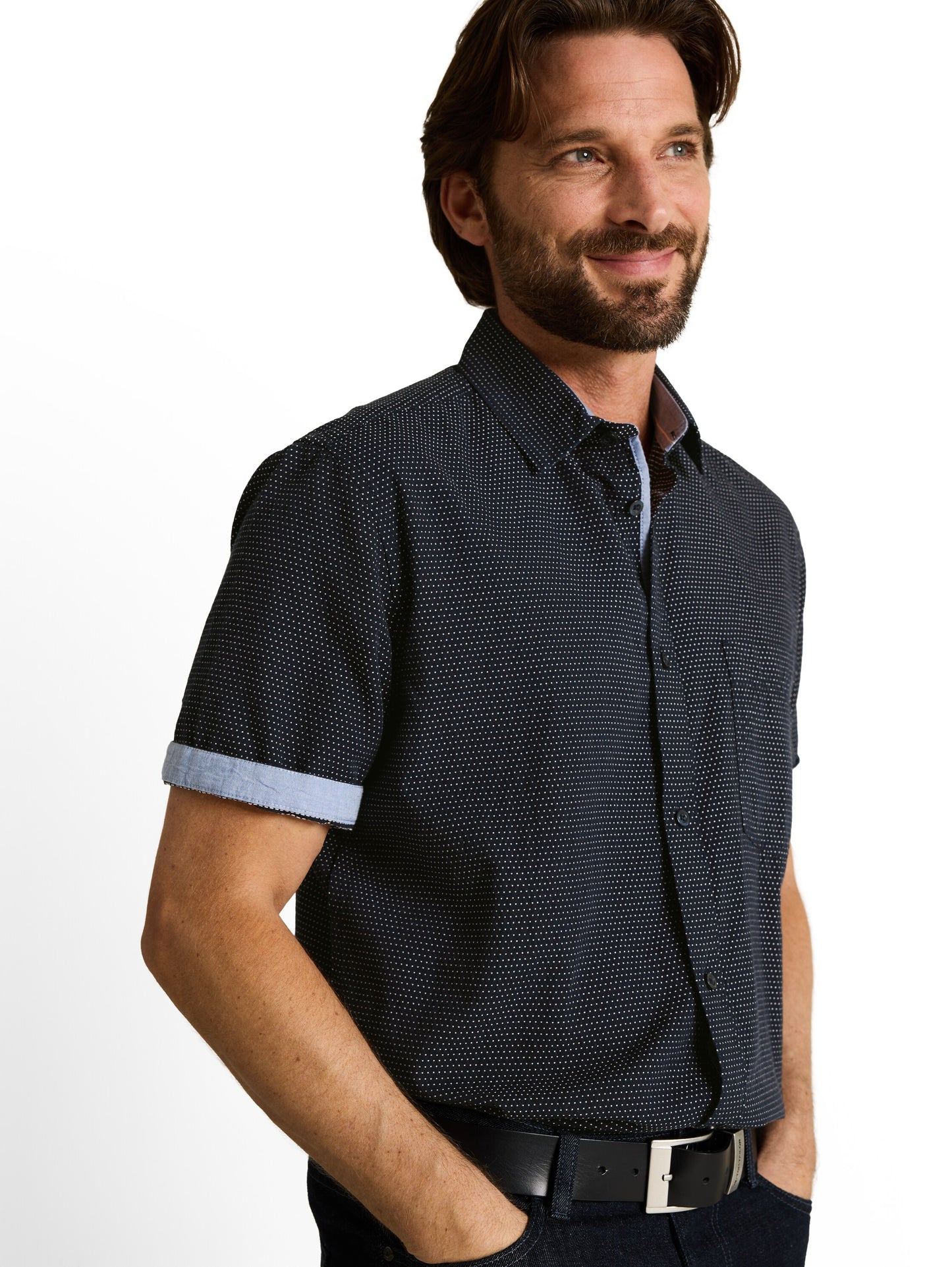 Regular Fit Kurzarmhemd aus Baumwolle