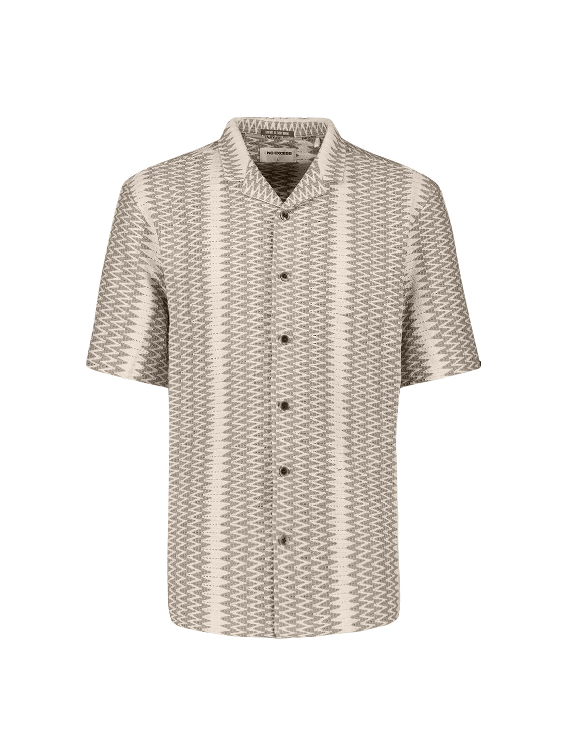 Shirt Short Sleeve Jacquard Fancy ZigZag