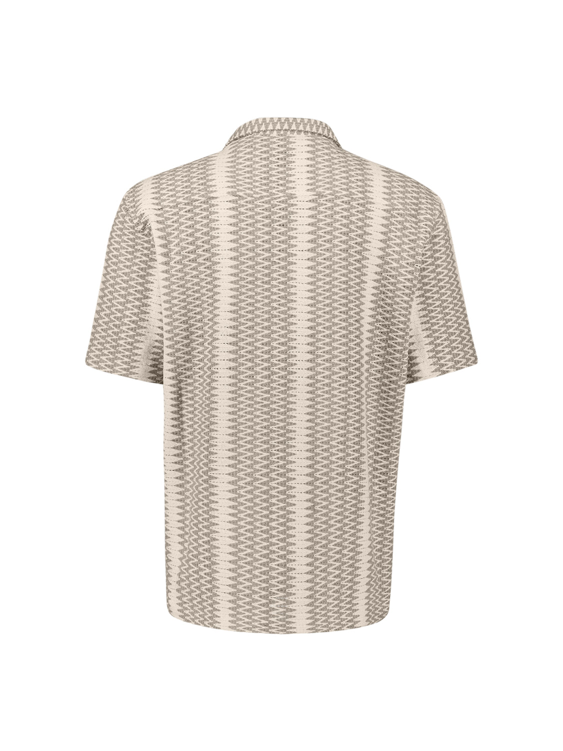 Shirt Short Sleeve Jacquard Fancy ZigZag