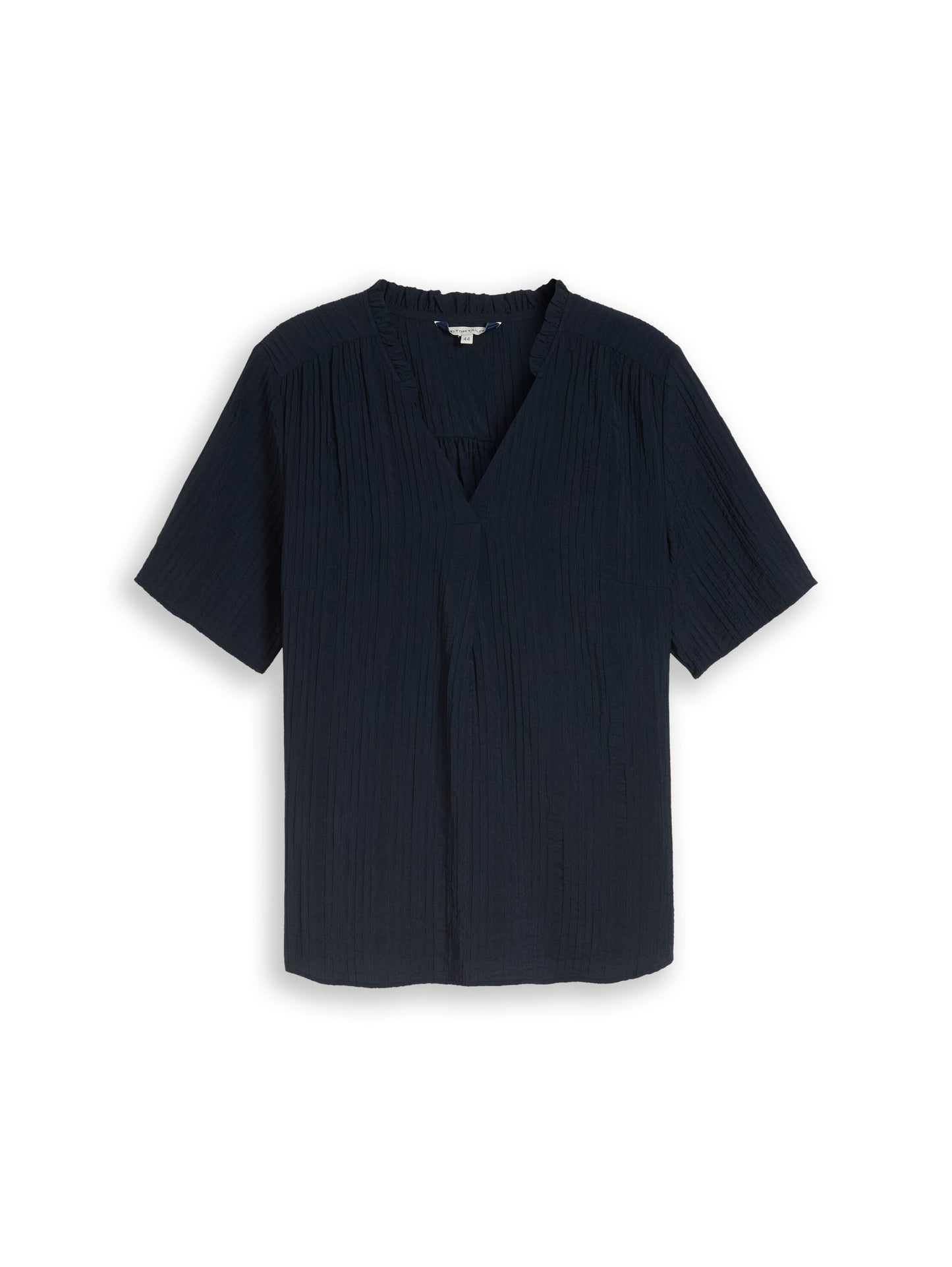 Plus Size - Crinkle Bluse mit V-Ausschnitt