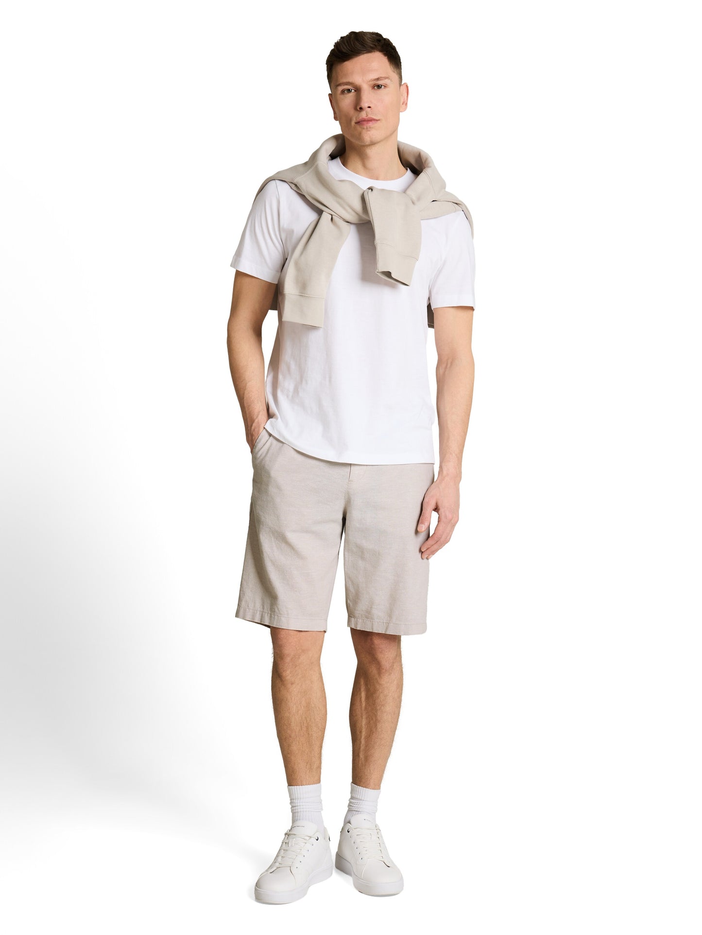 TTRELAXED Chino Shorts mit Leinenanteil