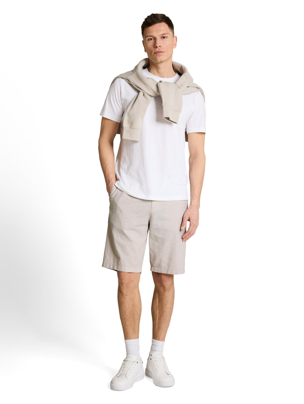 TTRELAXED Chino Shorts mit Leinenanteil