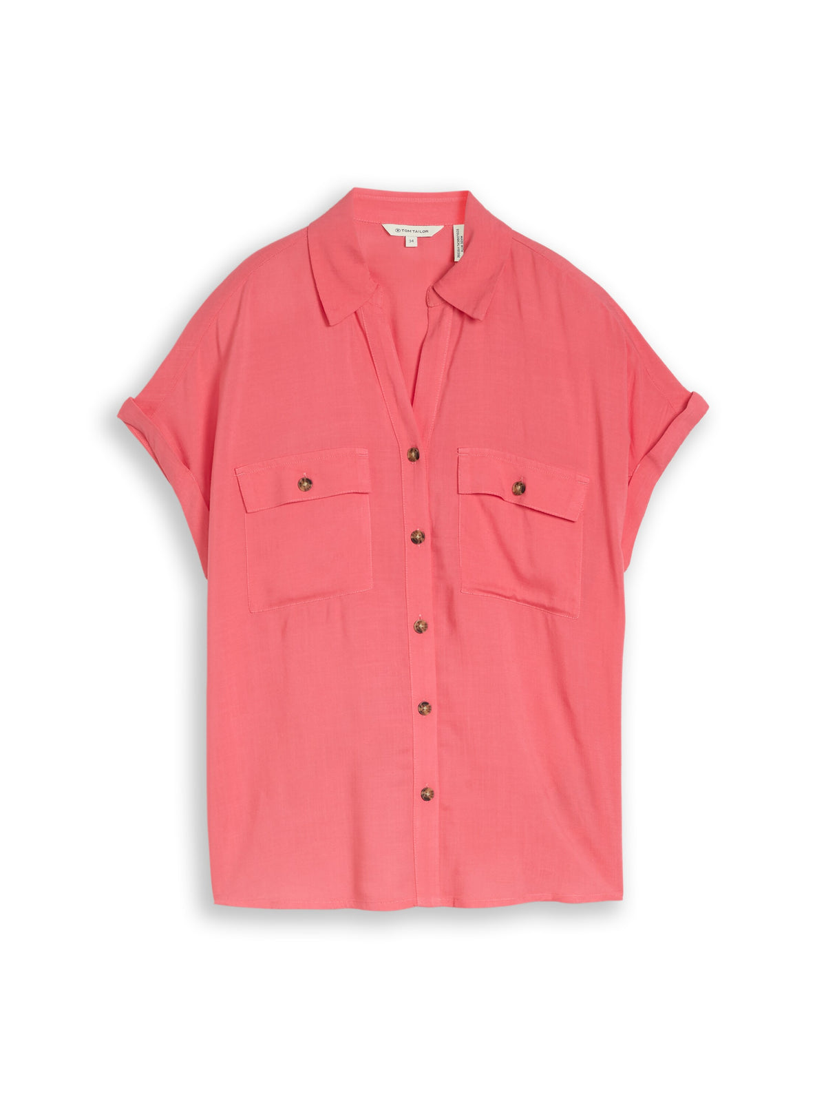 Loose Fit Bluse mit Taschen