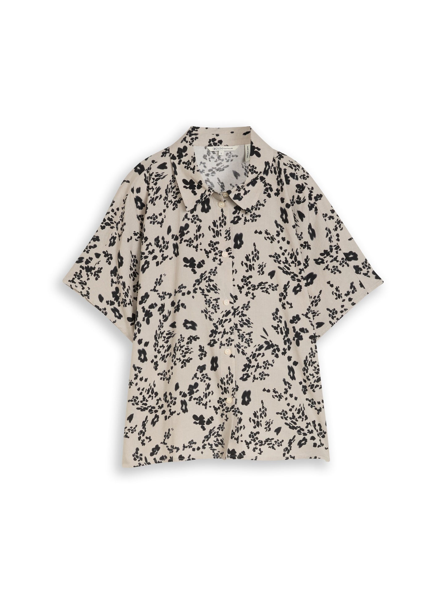 Boxy Fit Bluse mit Leinenanteil