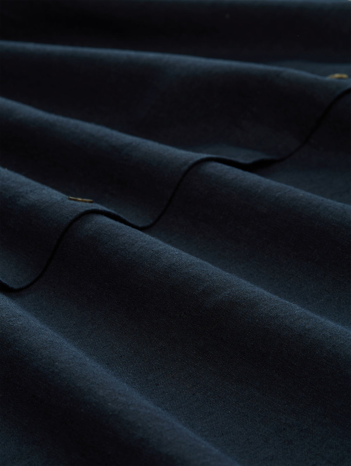 Oversize Hemdbluse mit Leinenanteil