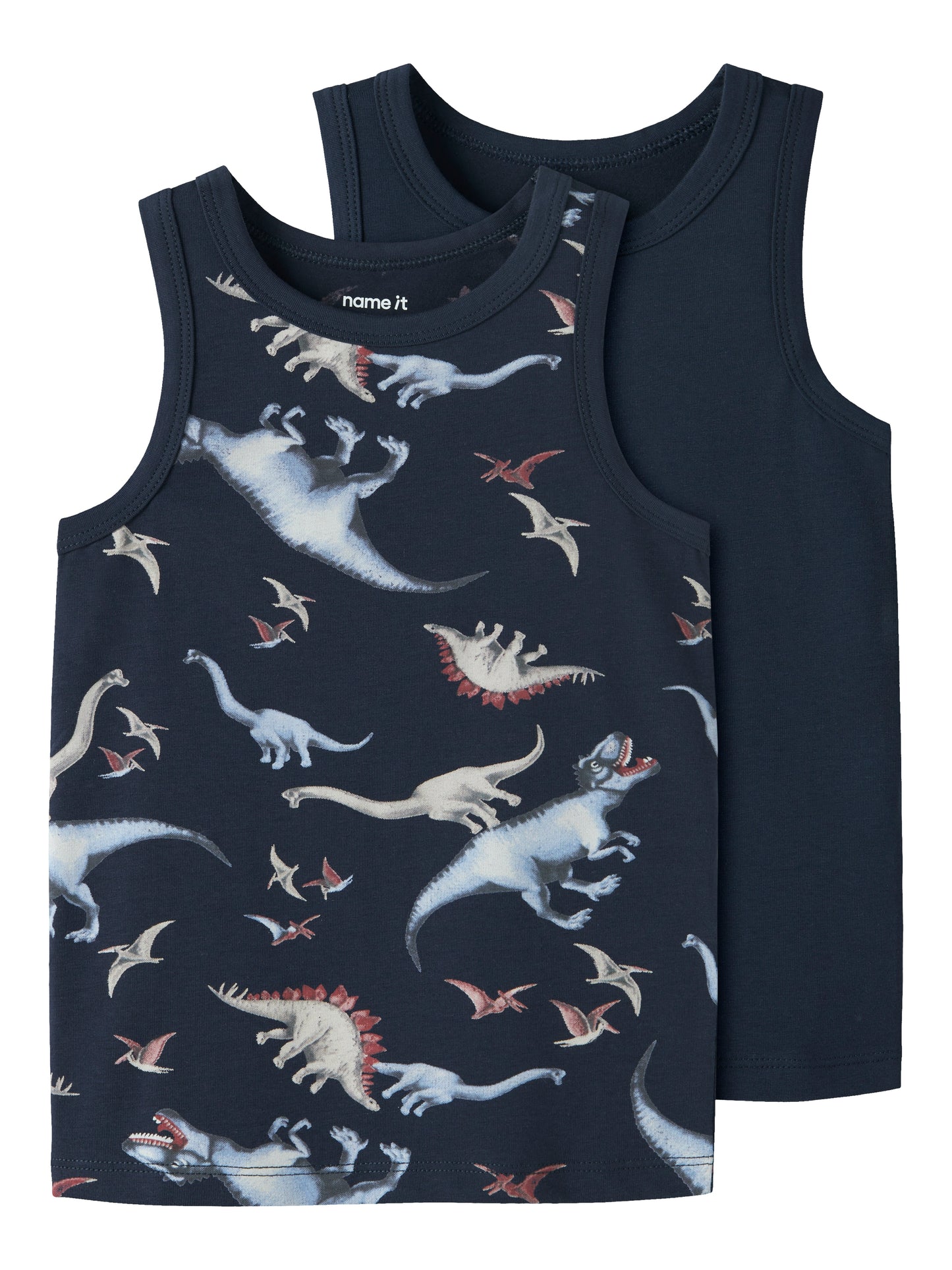 NMMTANK TOP 2P NAVY DINO NOOS