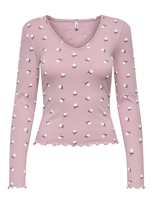 ONLINA L/S V-NECK TOP JRS