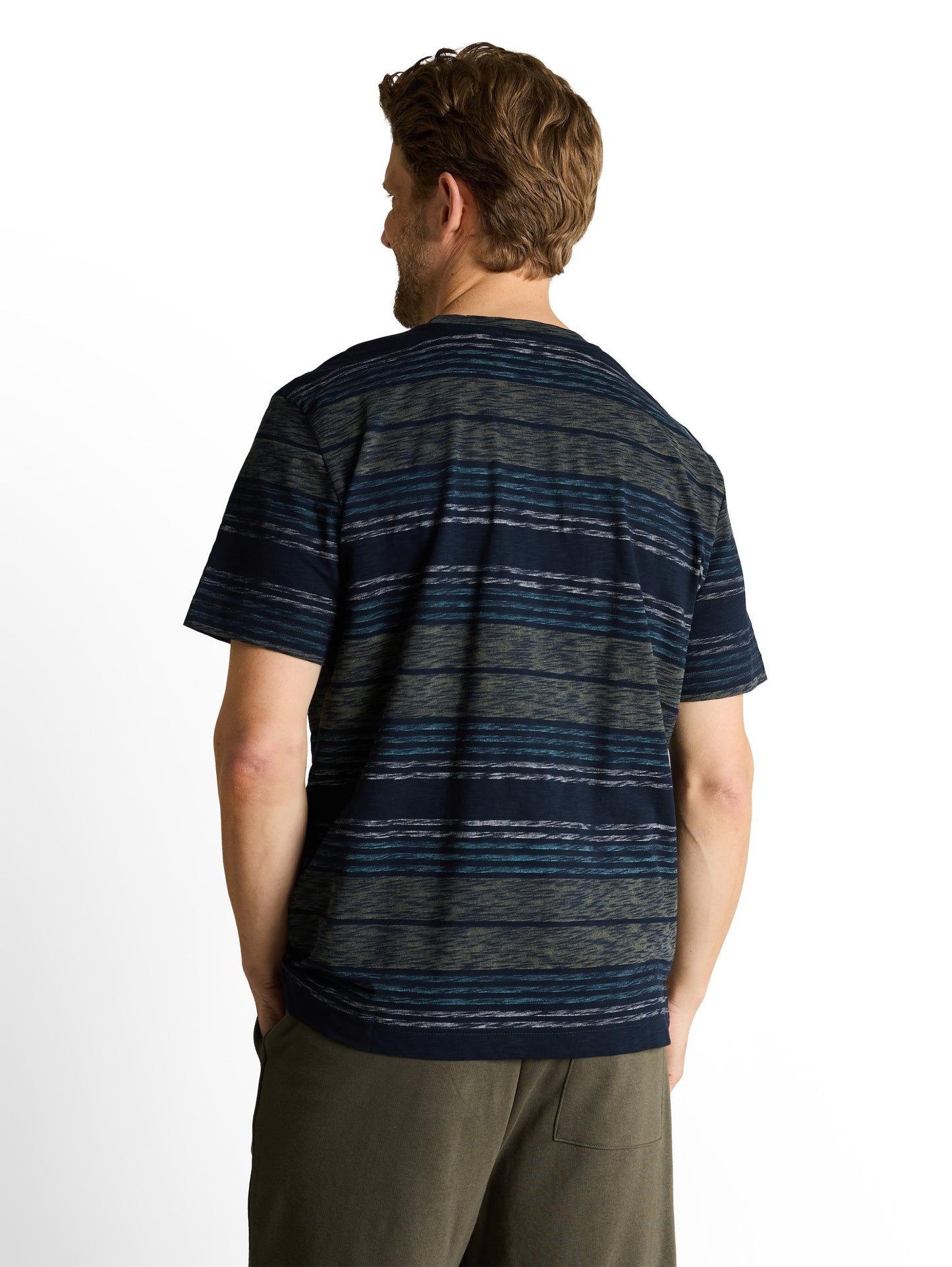 T-Shirt mit Inside-Out Streifenmuster