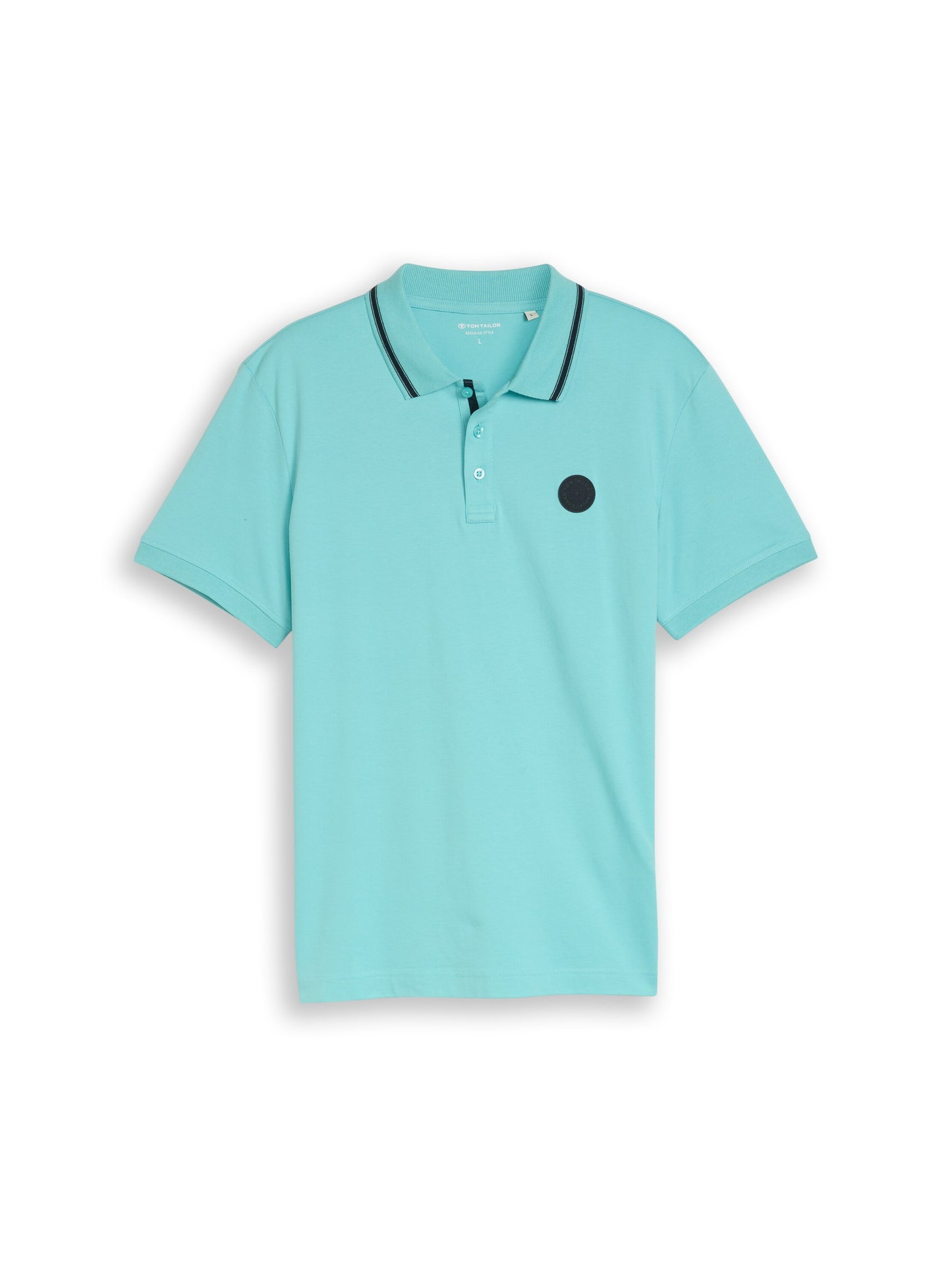 Jersey Poloshirt mit Logo-Badge