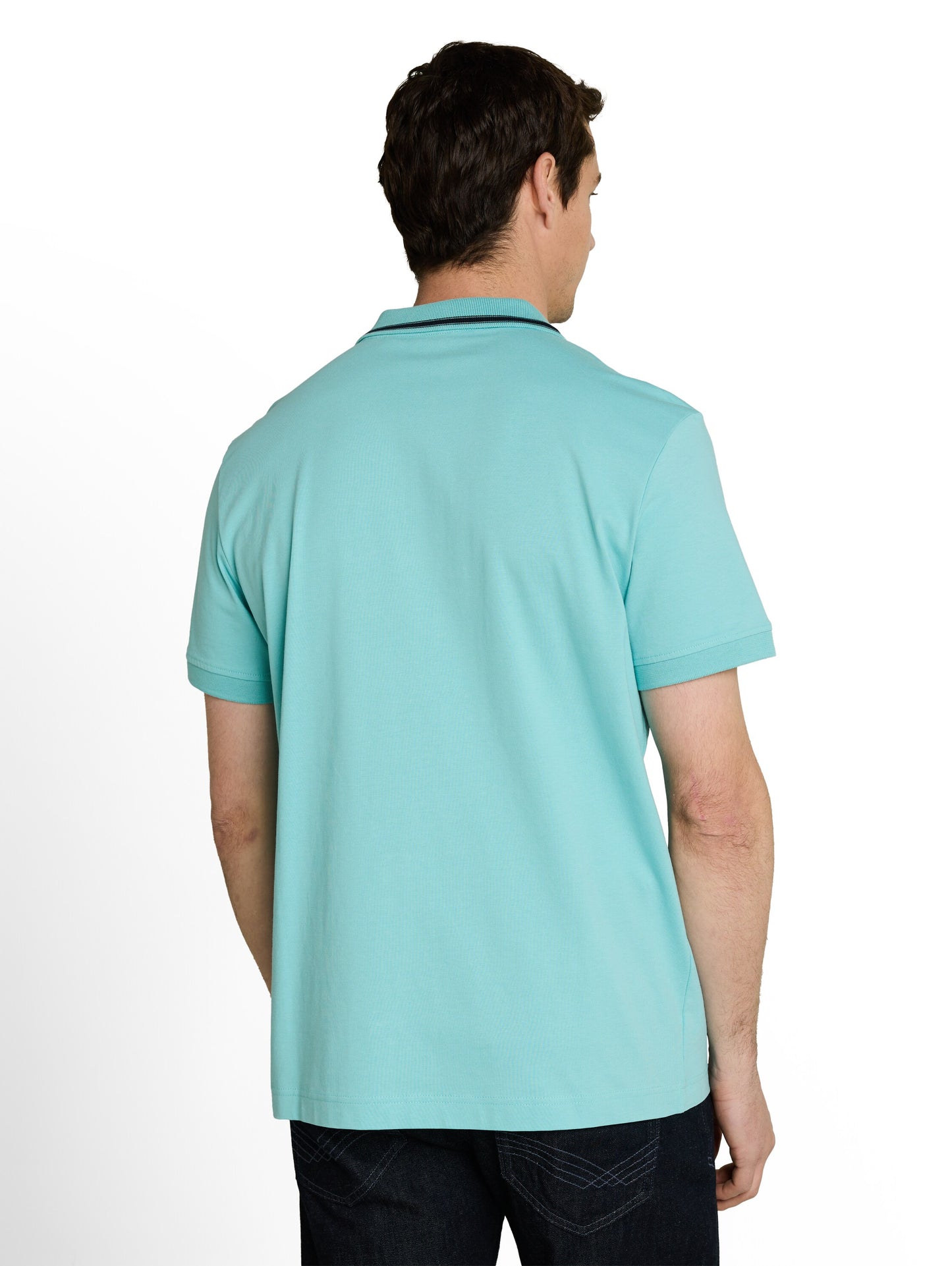 Jersey Poloshirt mit Logo-Badge