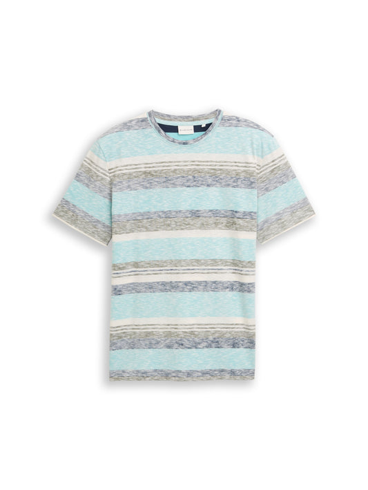 T-Shirt mit Inside-Out Streifenmuster