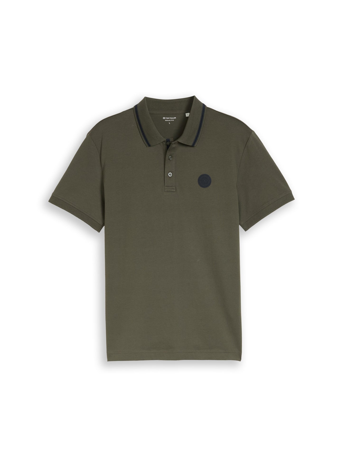 Jersey Poloshirt mit Logo-Badge