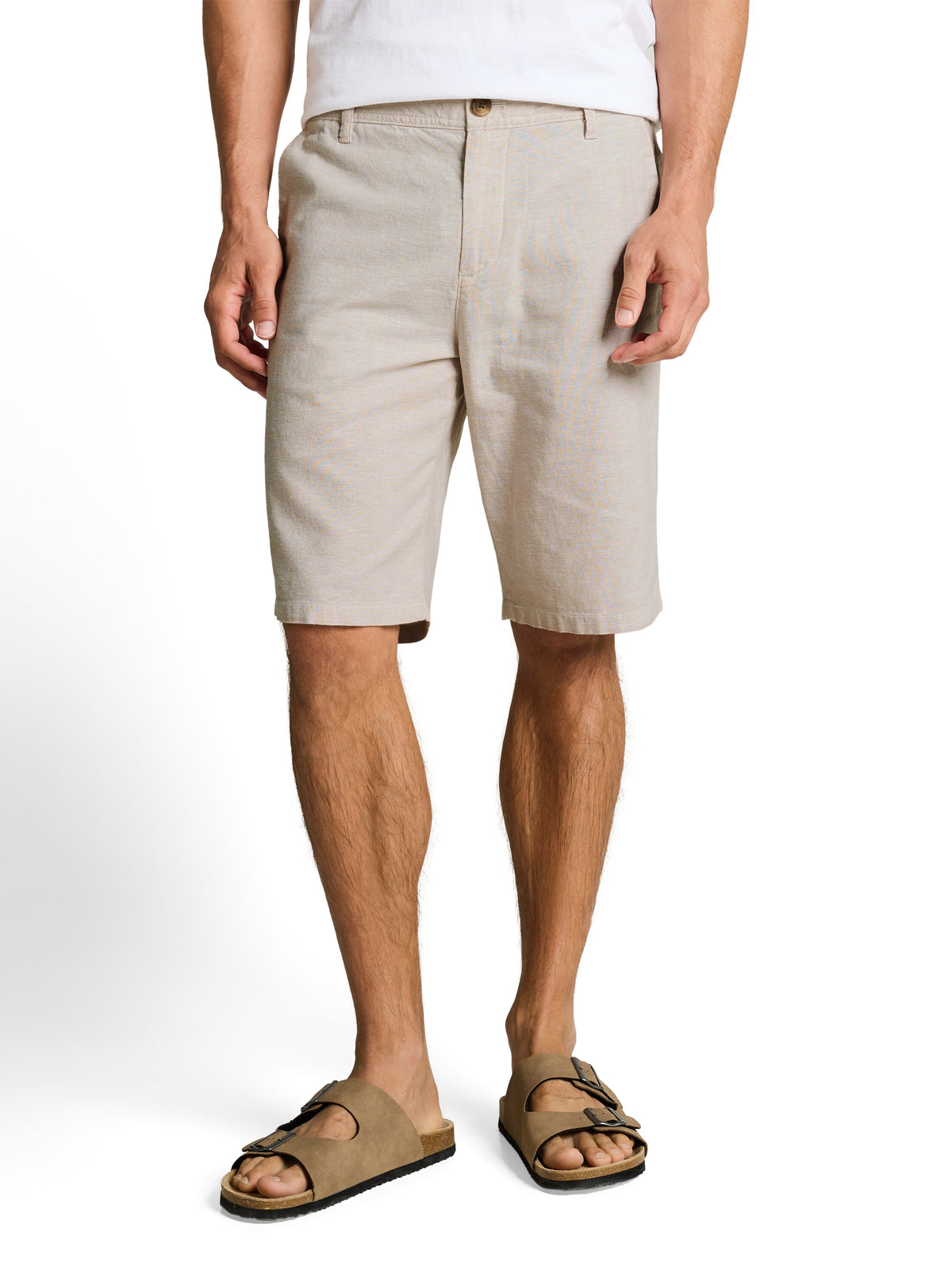 TTREGULAR Chino Shorts mit Leinenanteil