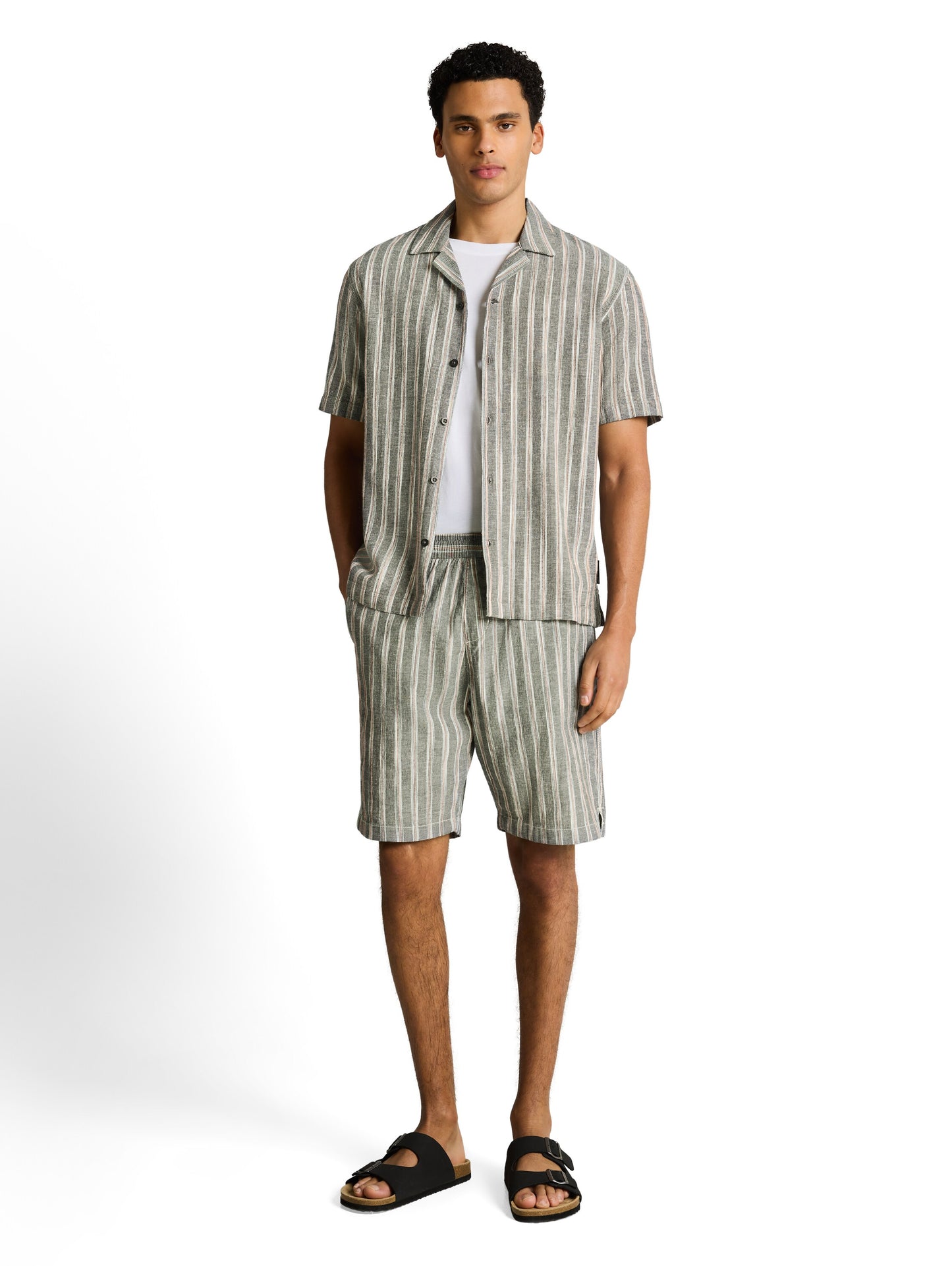 TTRELAXED Shorts mit Leinenanteil