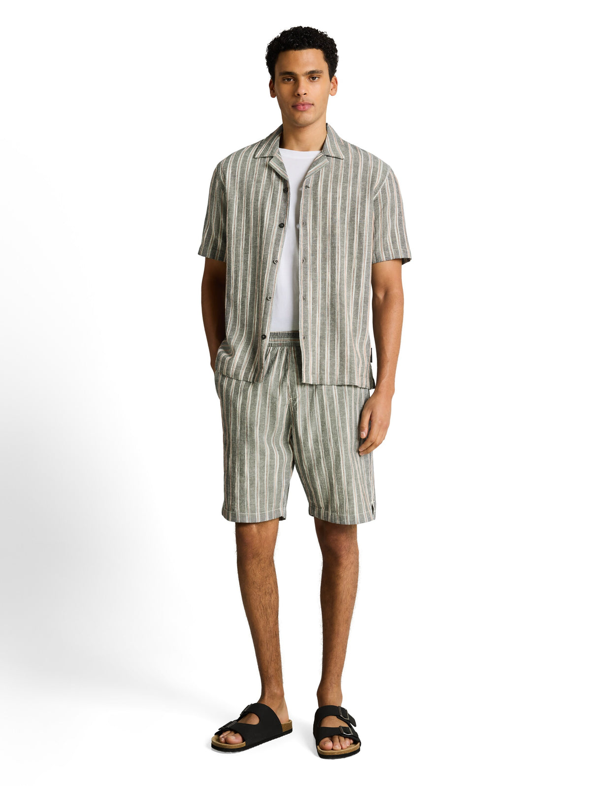 TTRELAXED Shorts mit Leinenanteil