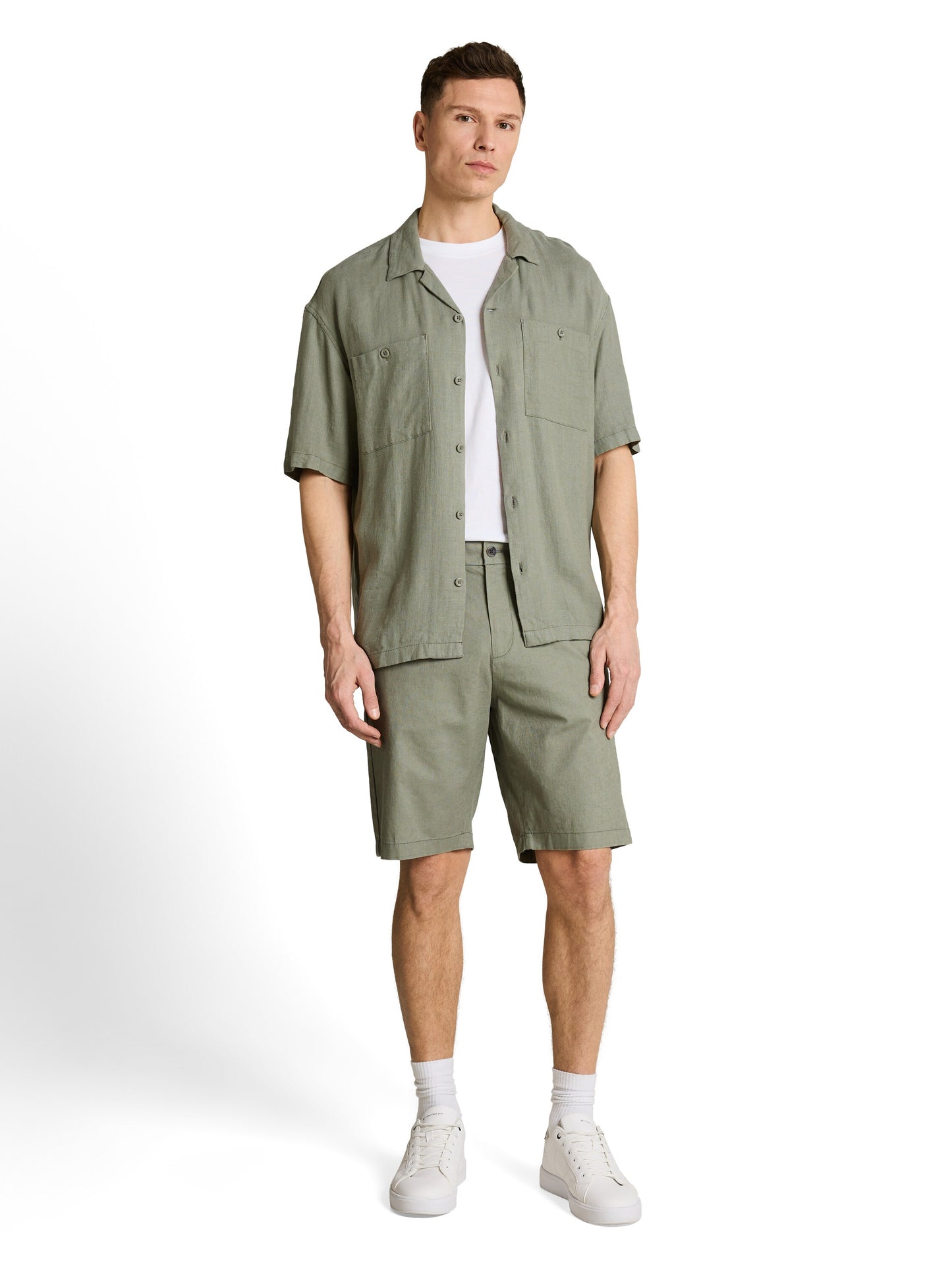 TTRELAXED Chino Shorts mit Leinenanteil