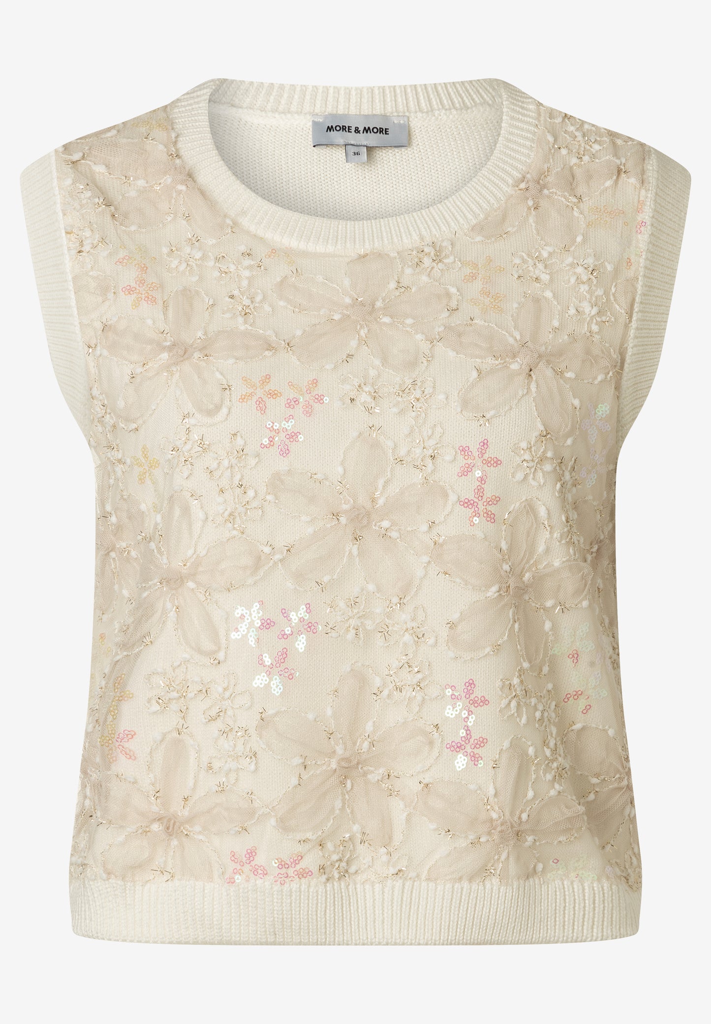 Stricktop mit Pailletten
