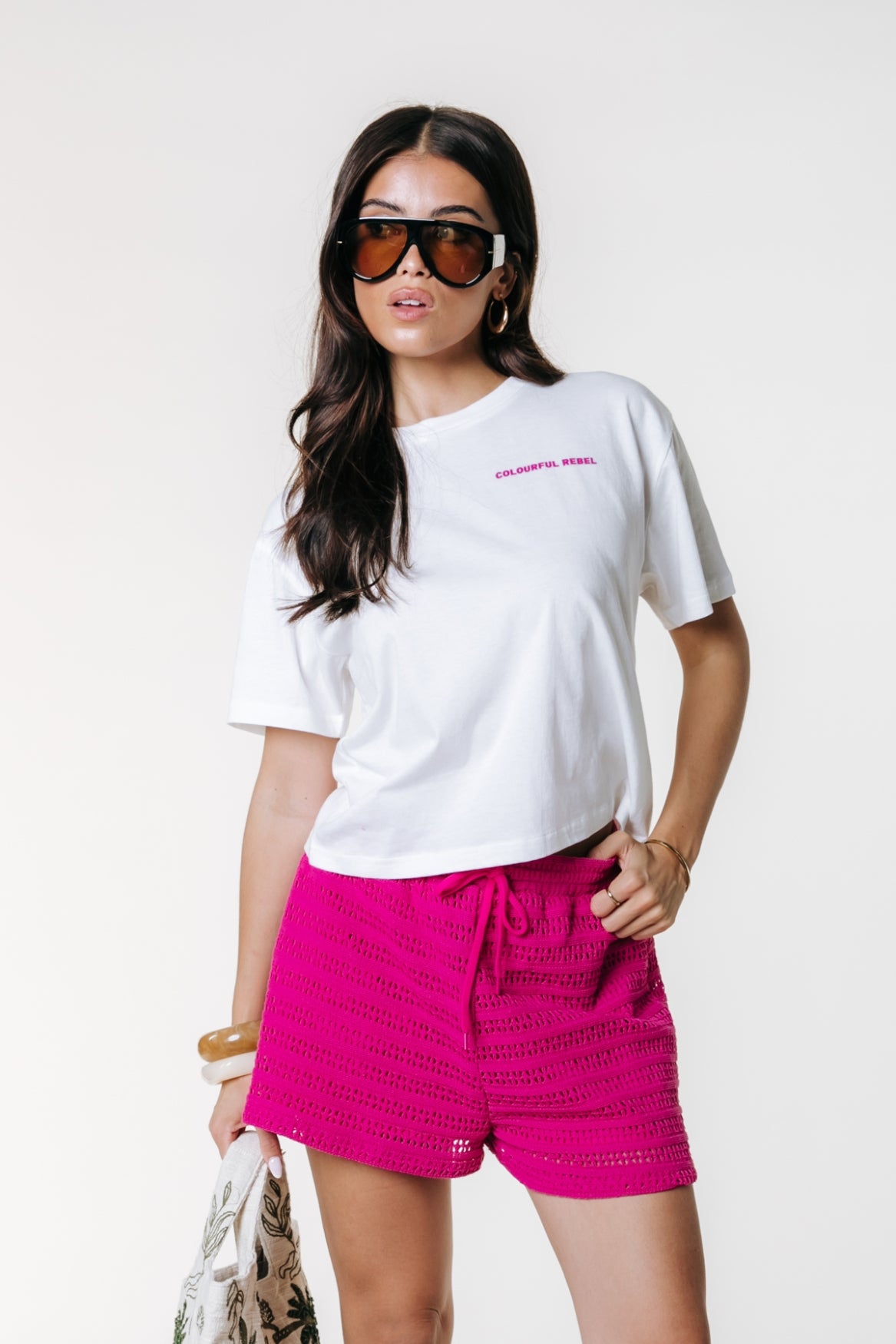 Tropical Beach Cropped Loosefit Tee
