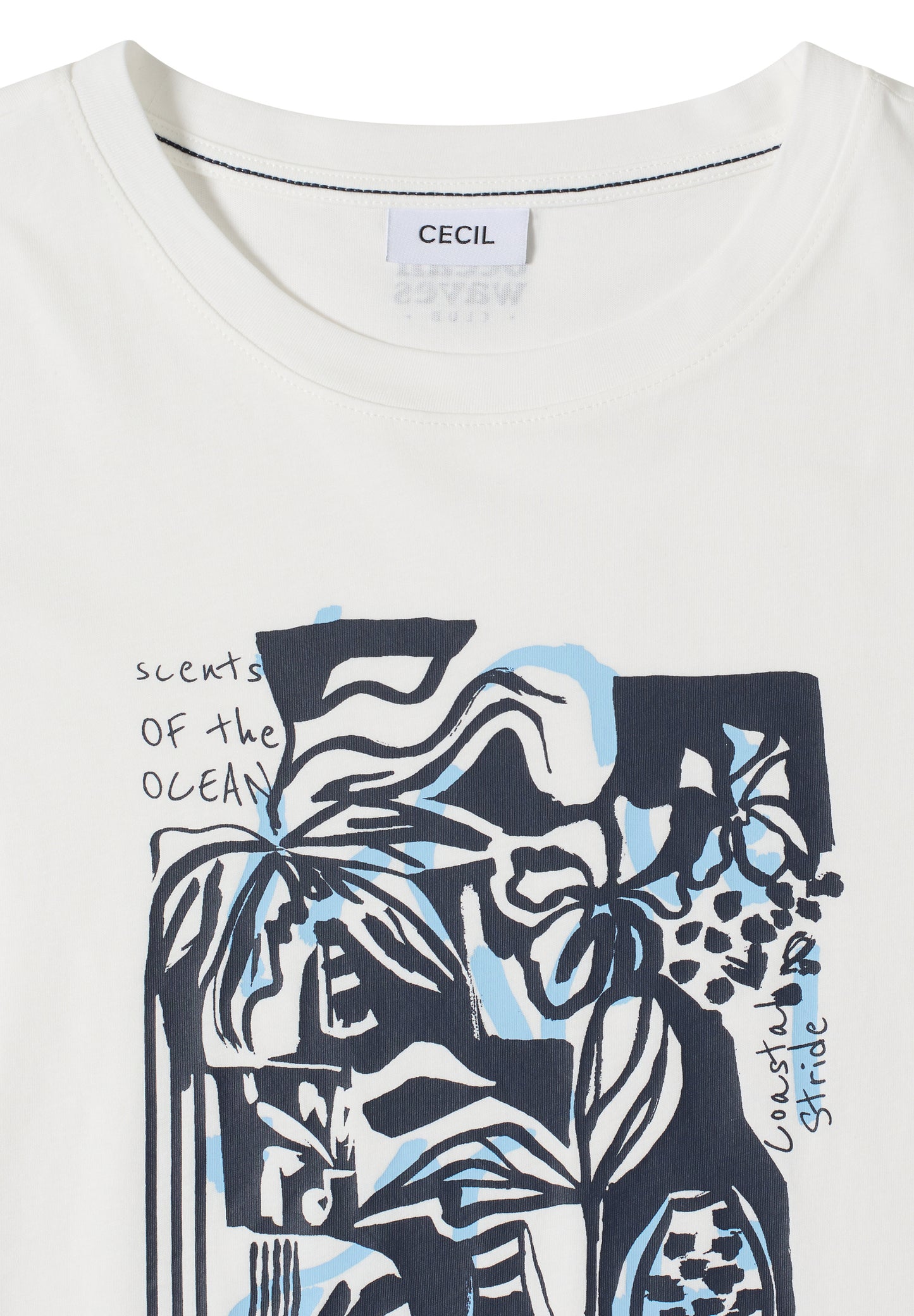 Shirt mit Rundhals und maritimem Print