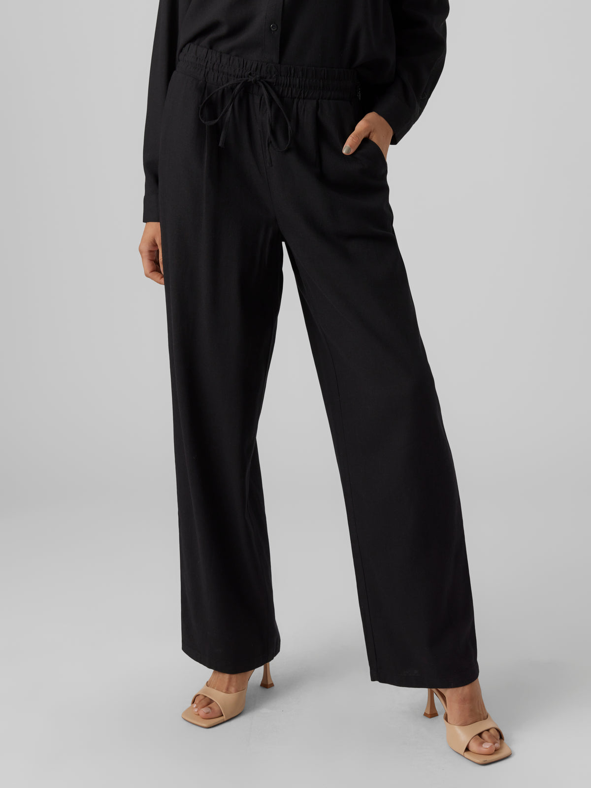 VMJESMILO LIN HW WIDE PANTS WVN NOOS