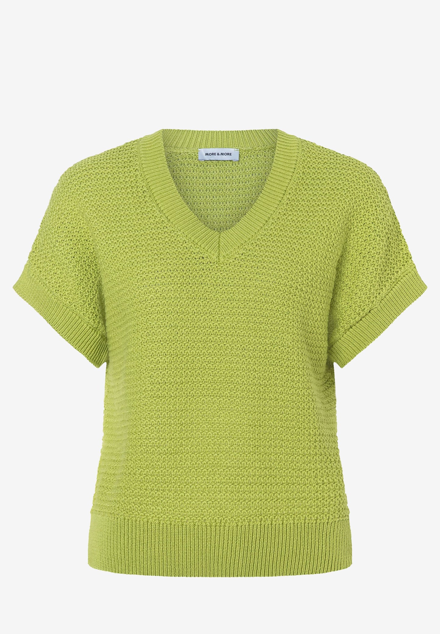 Struktur-Pullover mit V-Ausschnitt