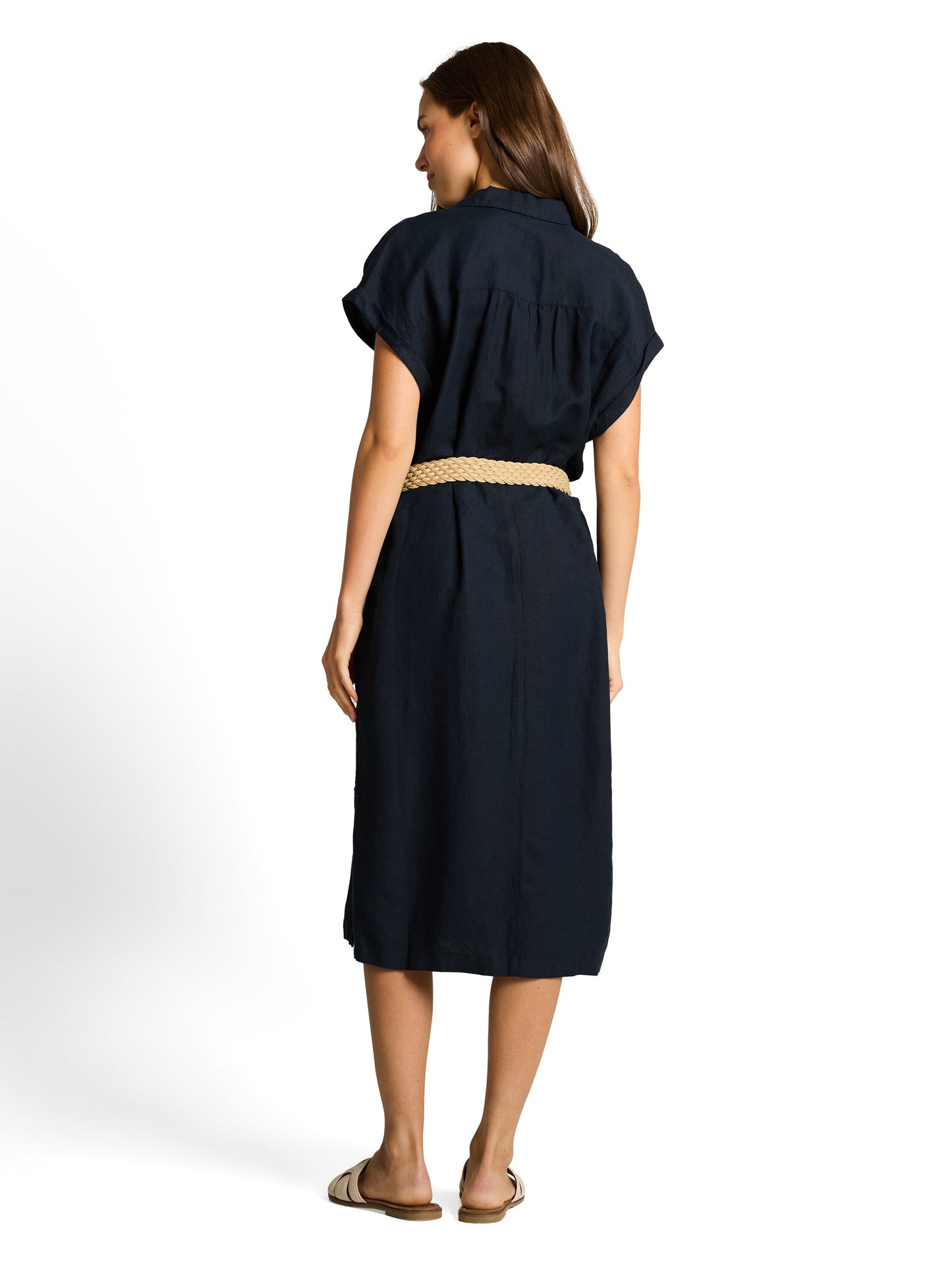 Loose Fit Midi-Kleid mit Gürtel