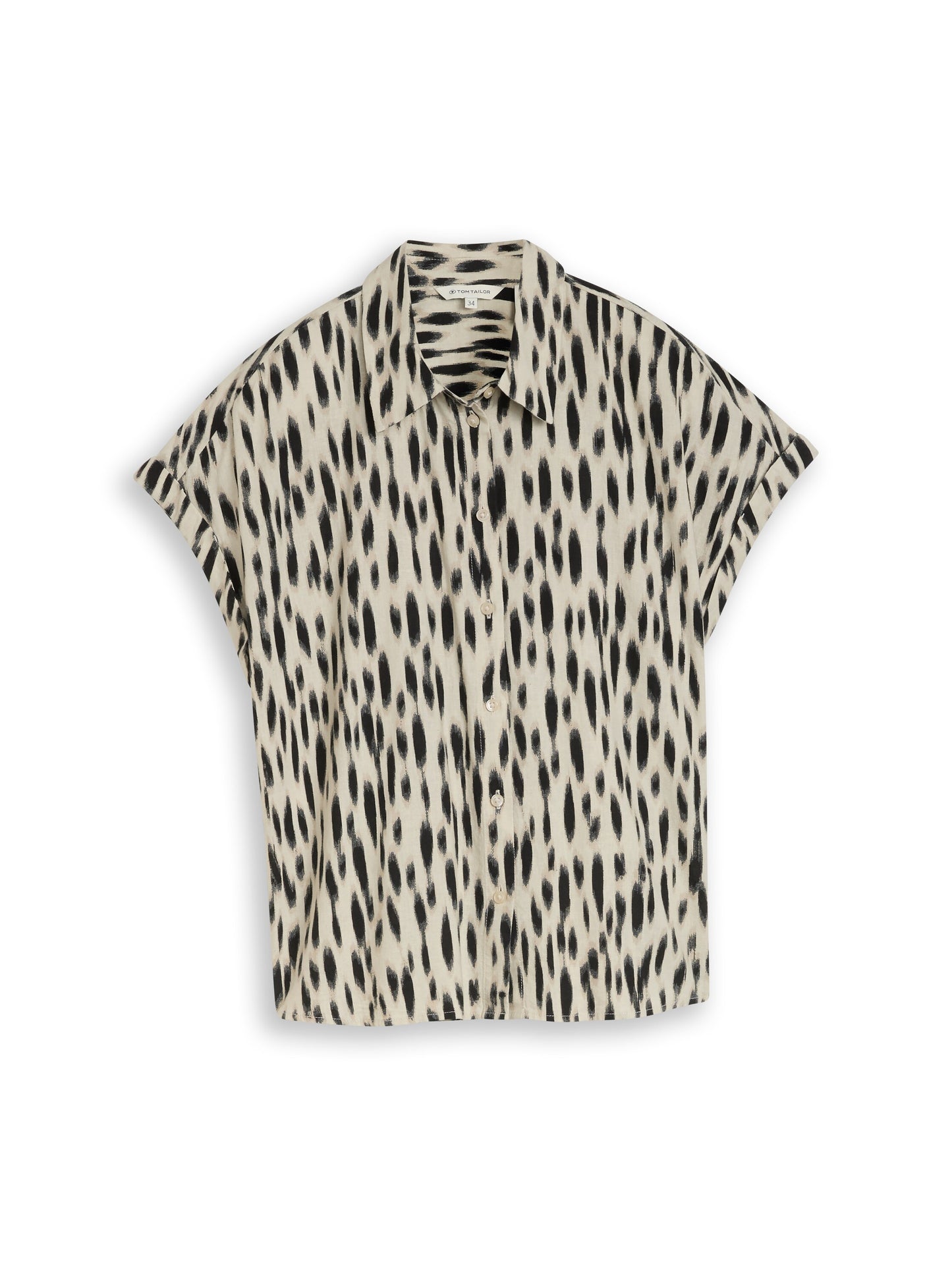 Loose Fit Bluse mit Leinenanteil
