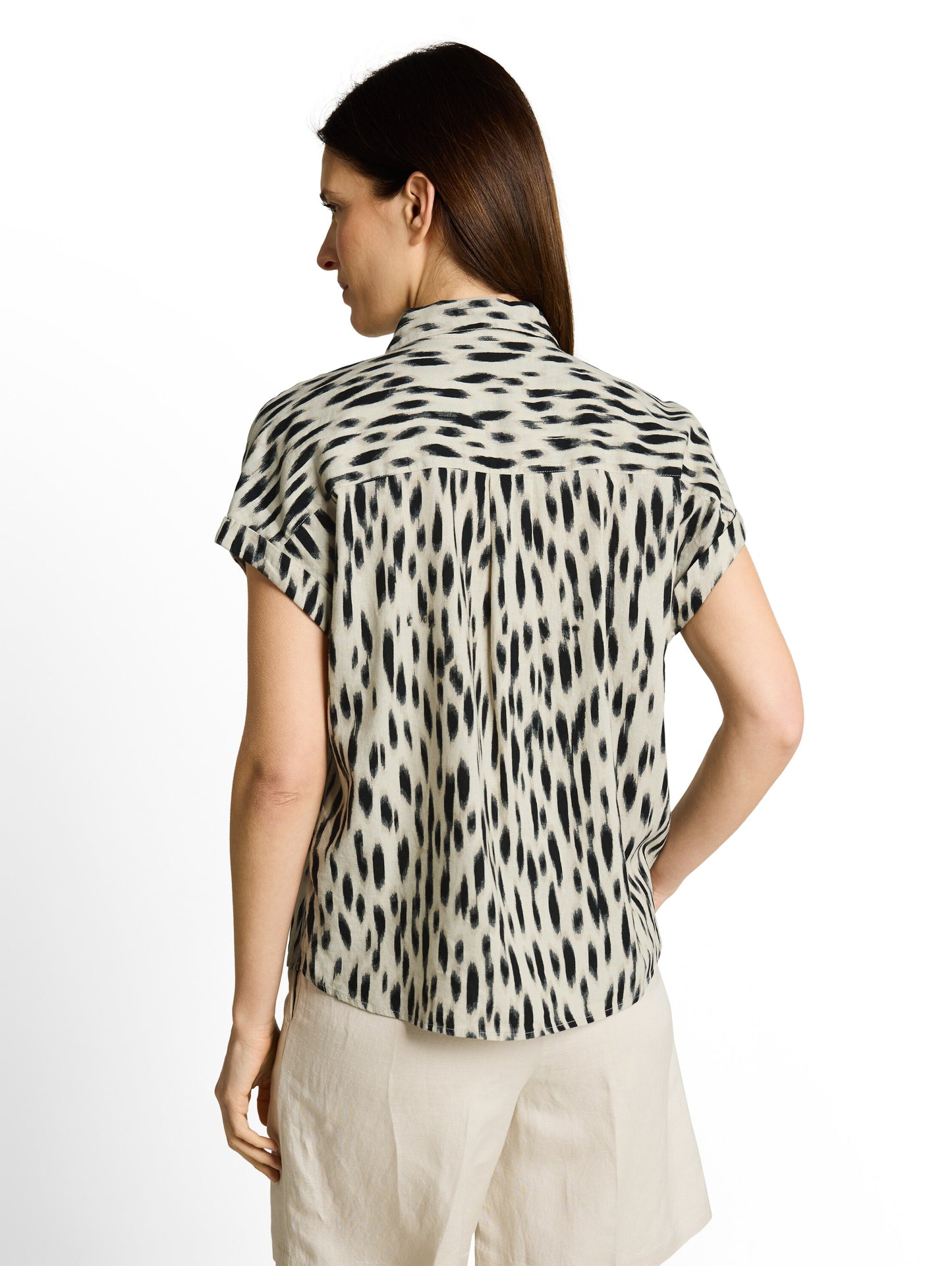 Loose Fit Bluse mit Leinenanteil