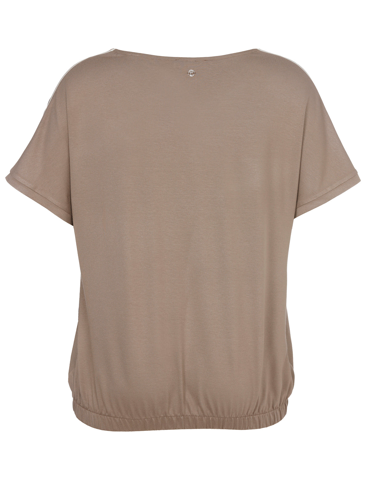 Bluse V-Ausschnitt ohne Arm Materialmix