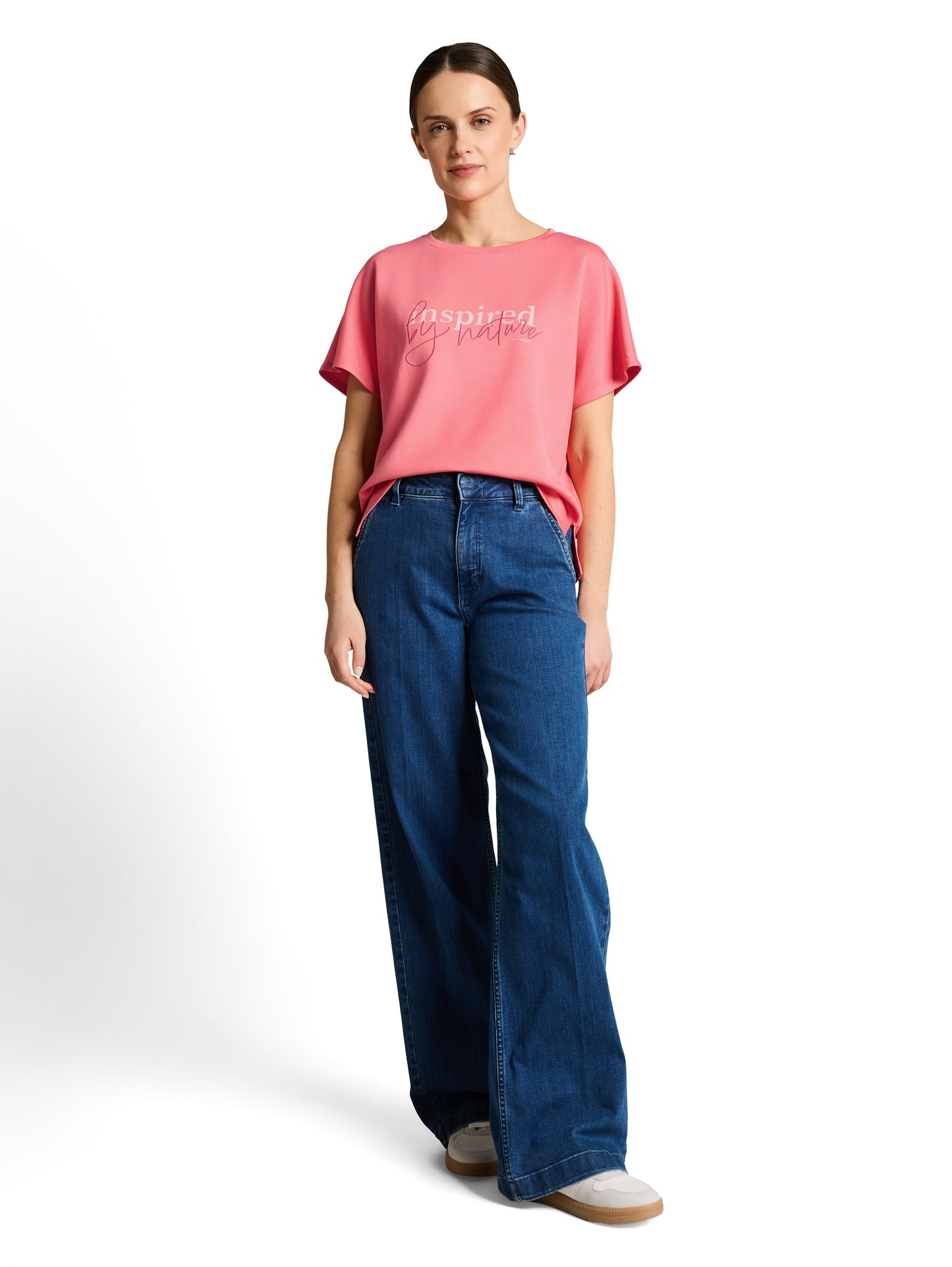 Loose Fit Scuba T-Shirt mit Print