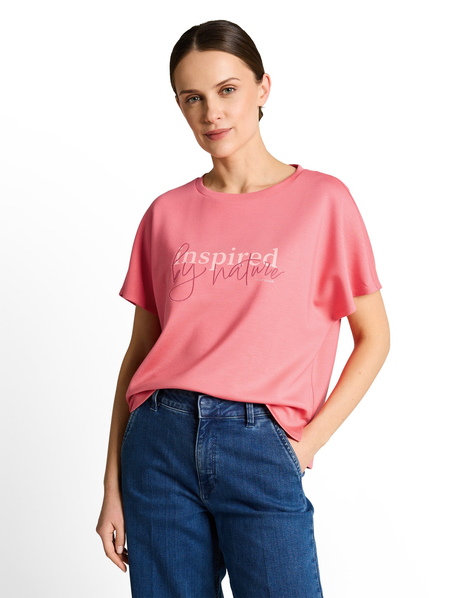 Loose Fit Scuba T-Shirt mit Print